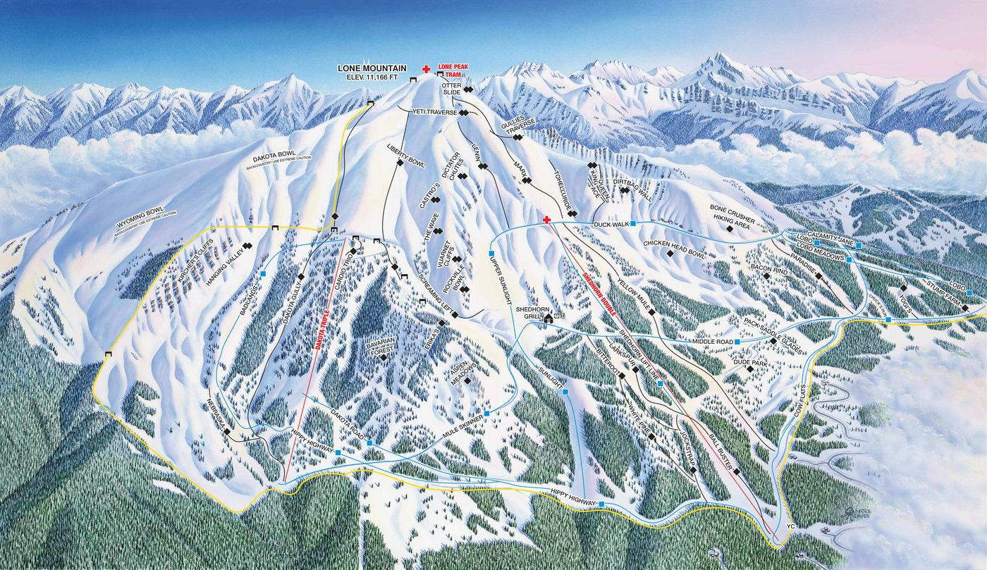 Big Sky Resort Trail Map